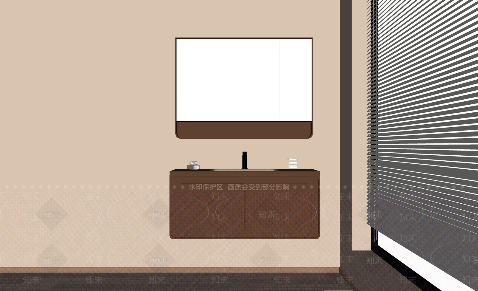 现代浴室柜SU模型下载【ID:1173181269】