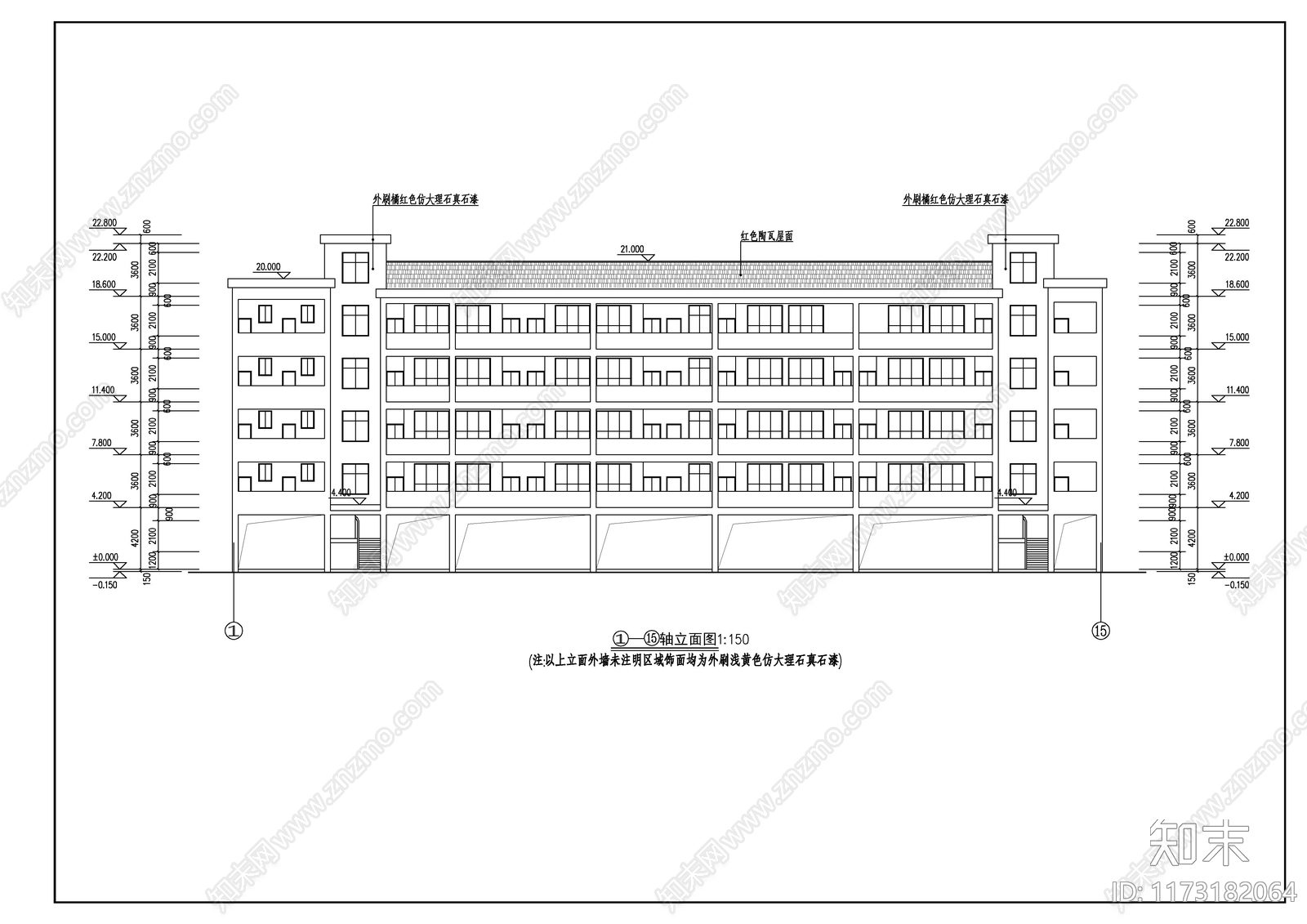 现代学校建筑cad施工图下载【ID:1173182064】