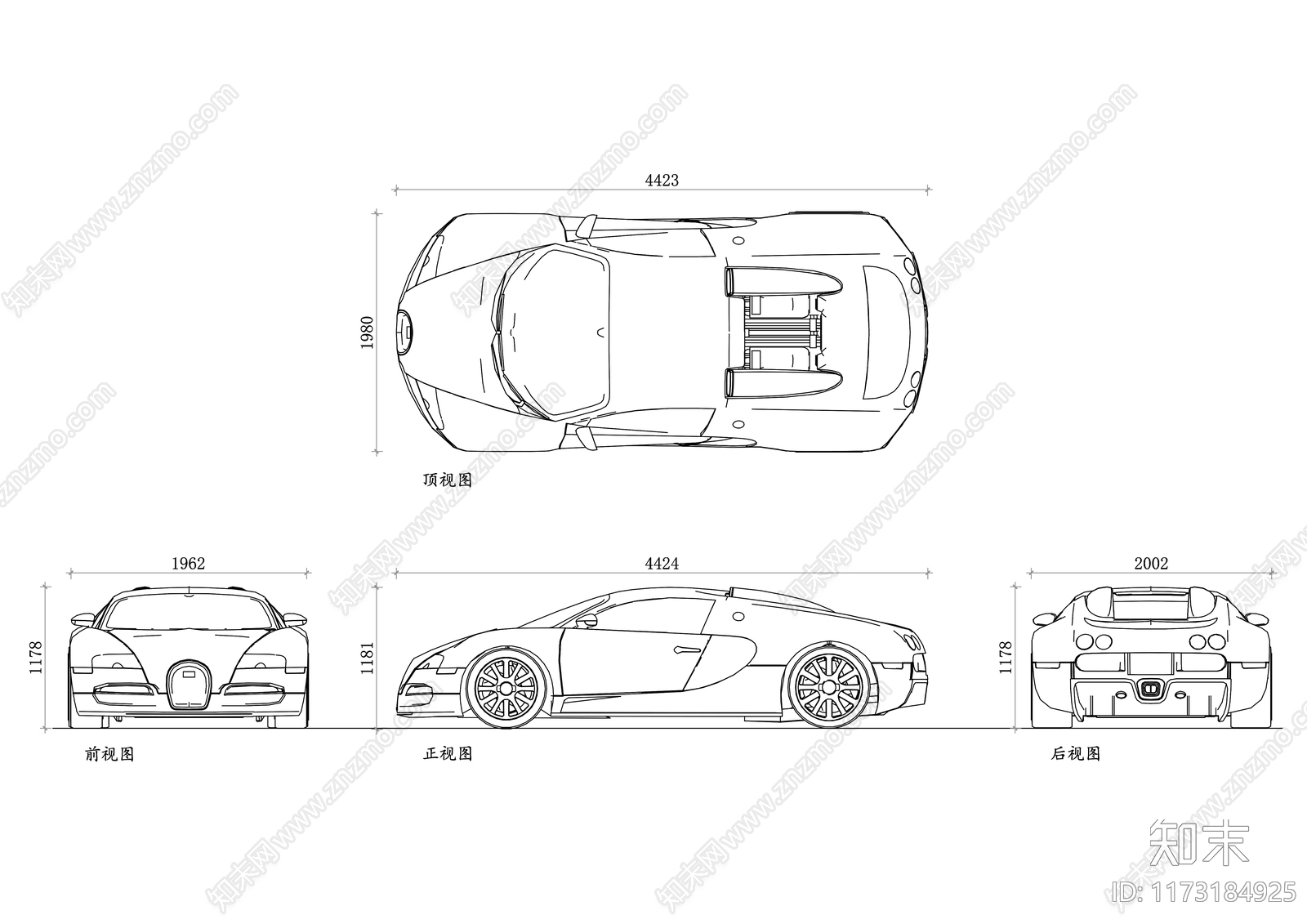 现代交通工具图库施工图下载【ID:1173184925】