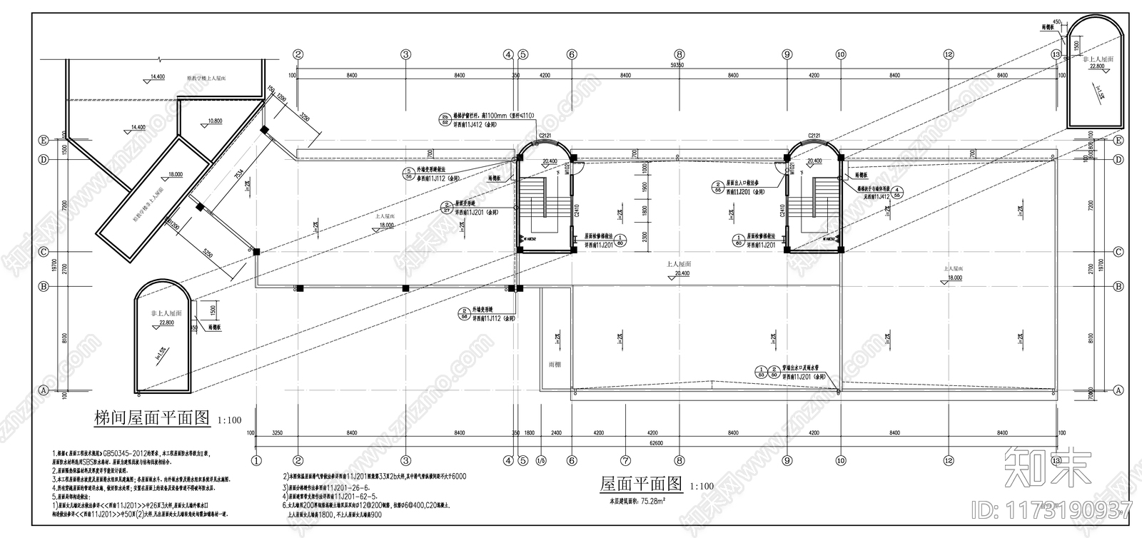 现代学校建筑施工图下载【ID:1173190937】