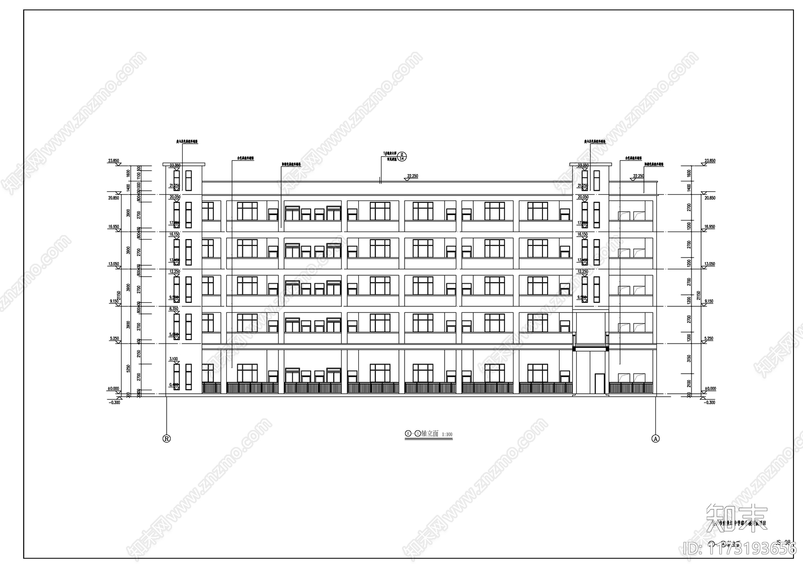 现代学校建筑cad施工图下载【ID:1173193656】