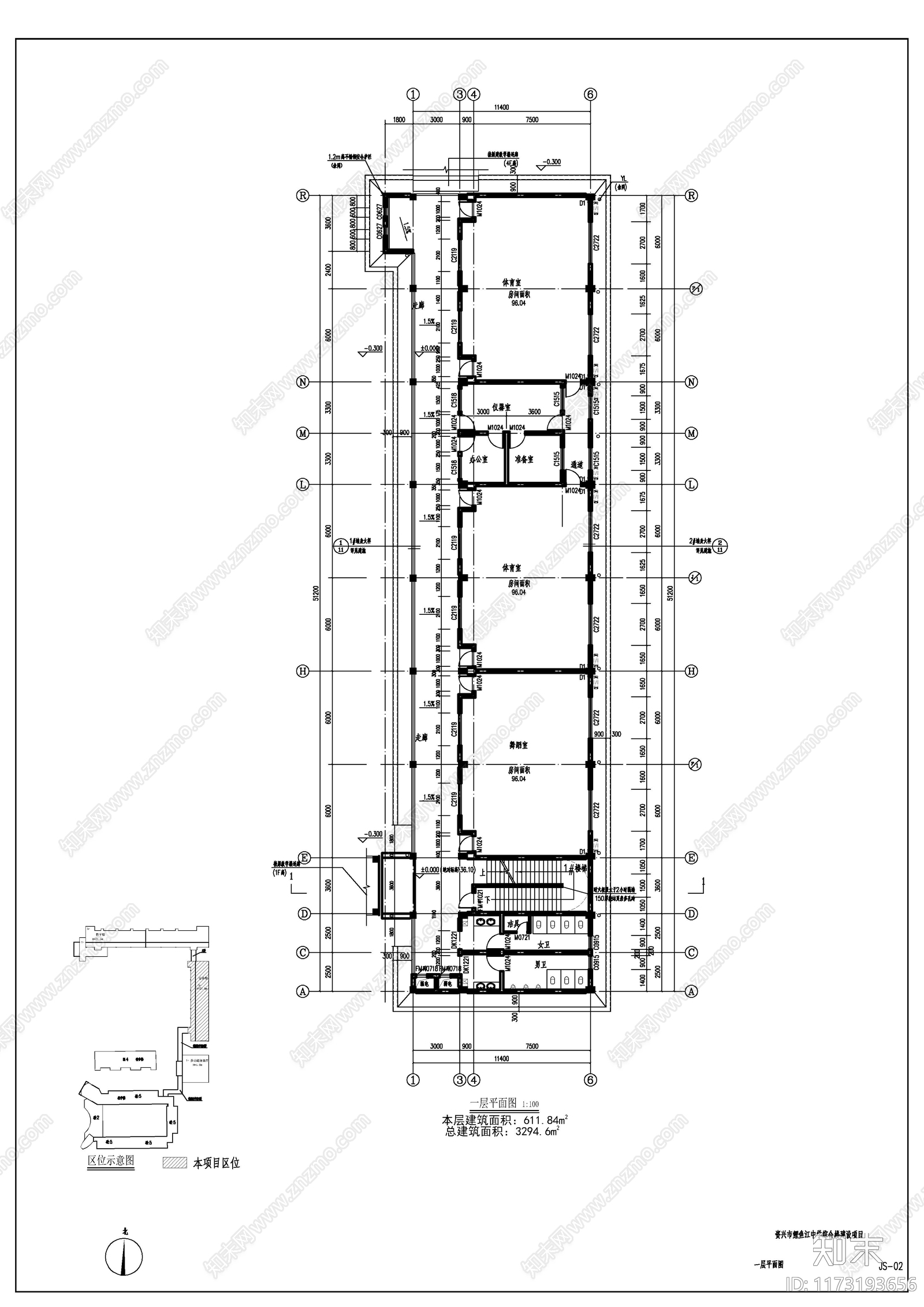 现代学校建筑cad施工图下载【ID:1173193656】