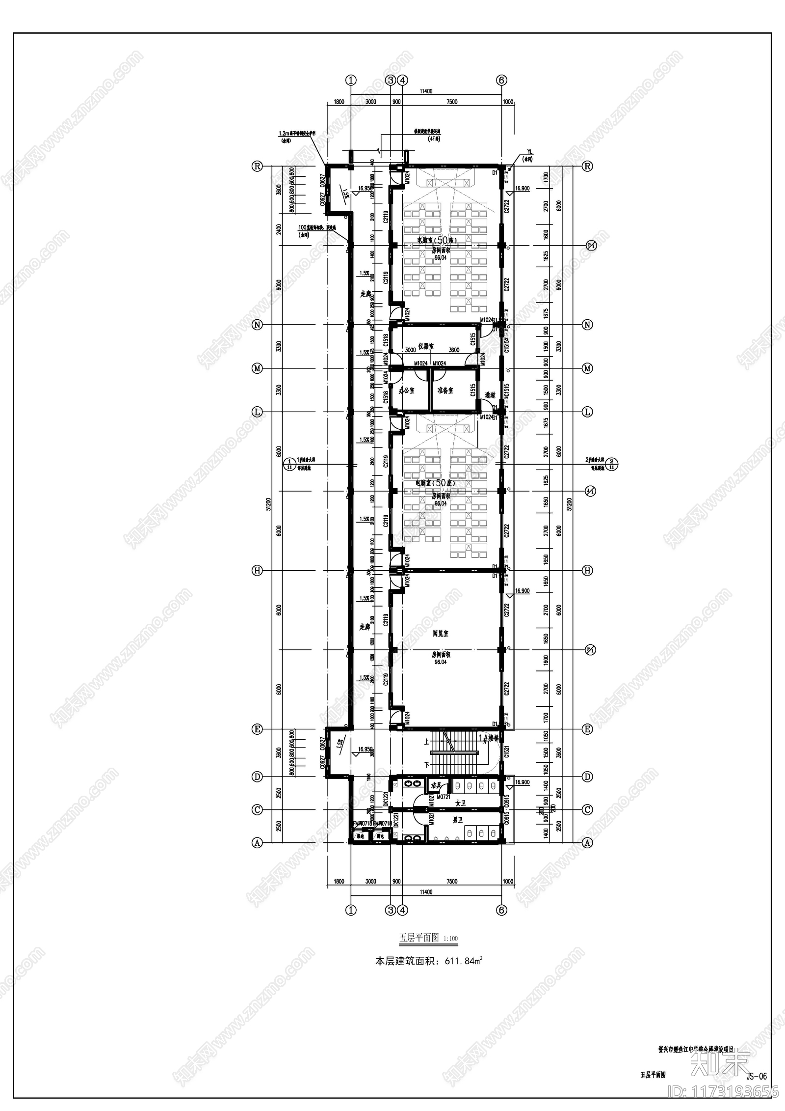 现代学校建筑cad施工图下载【ID:1173193656】