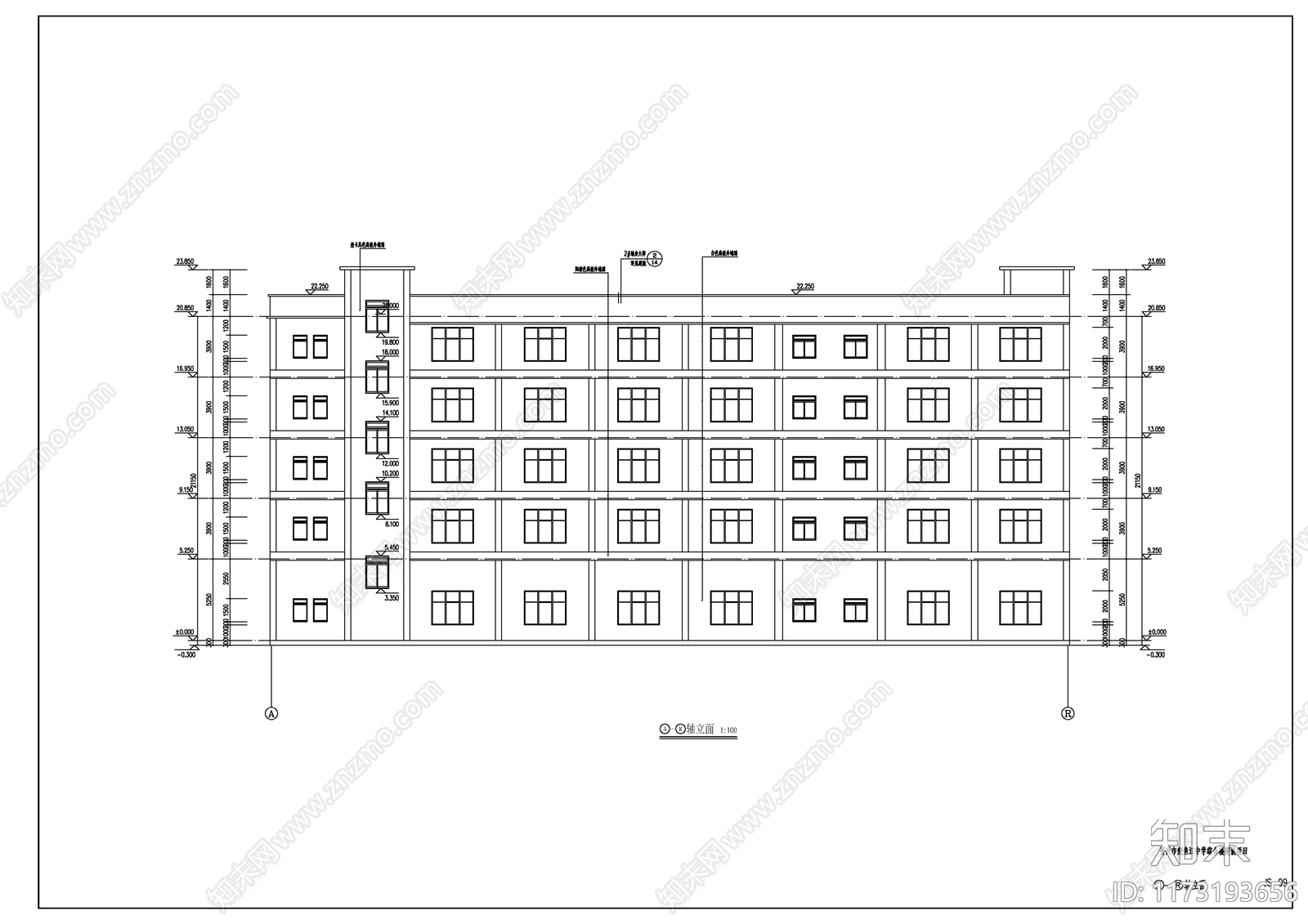 现代学校建筑cad施工图下载【ID:1173193656】
