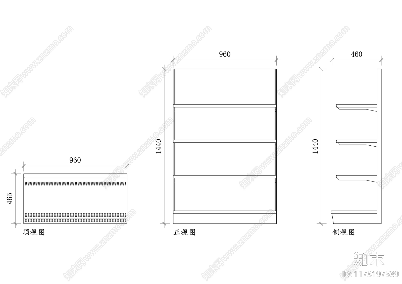 现代超市施工图下载【ID:1173197539】