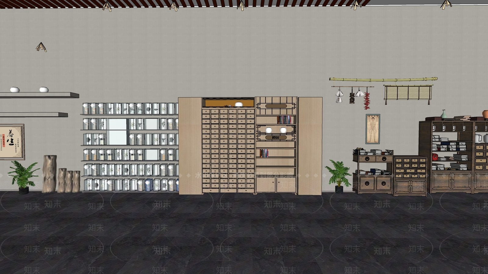 中式其他文化空间SU模型下载【ID:1173198696】