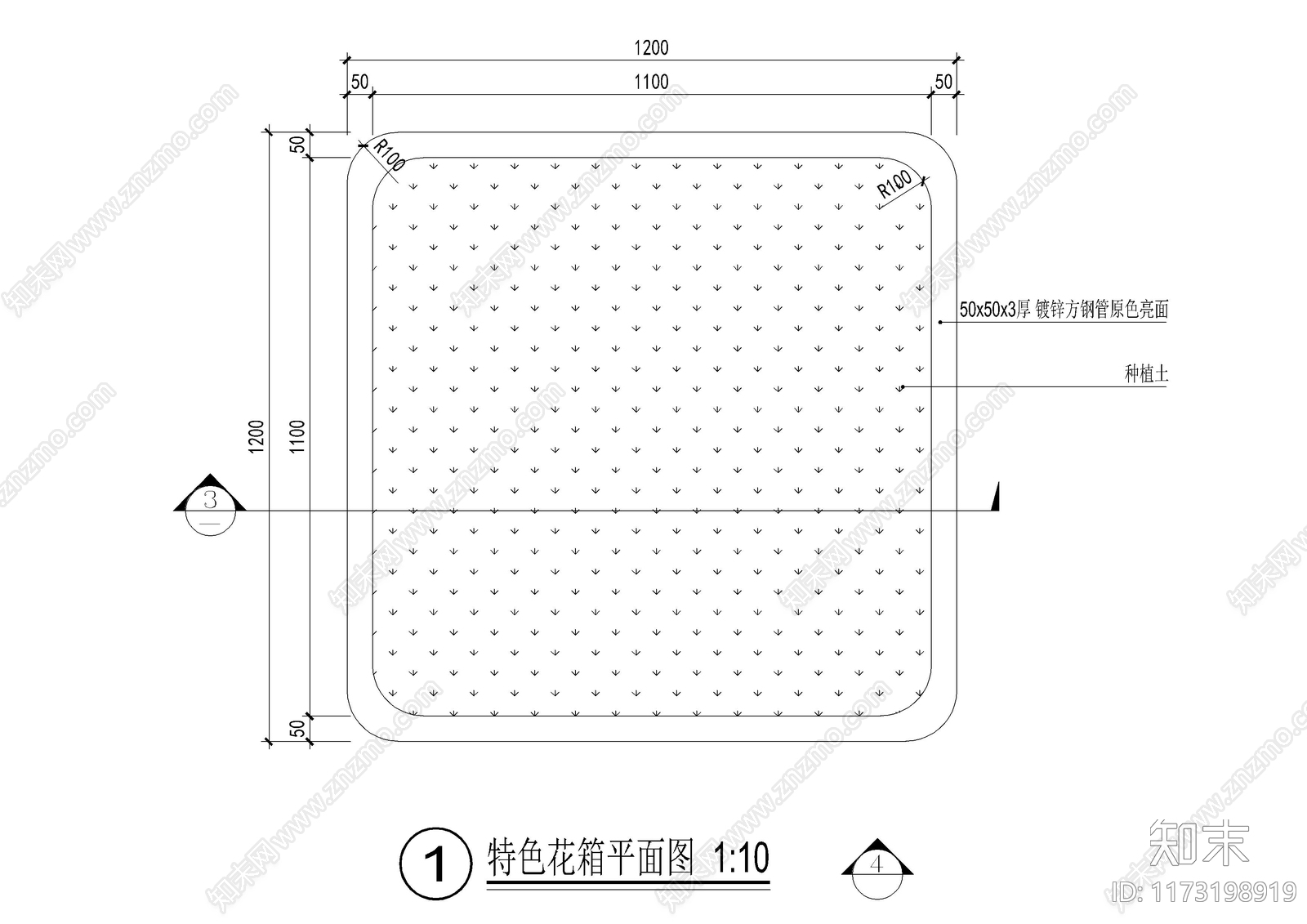 现代树池图库cad施工图下载【ID:1173198919】