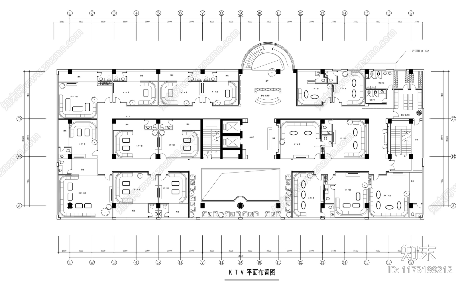 现代KTVcad施工图下载【ID:1173199212】