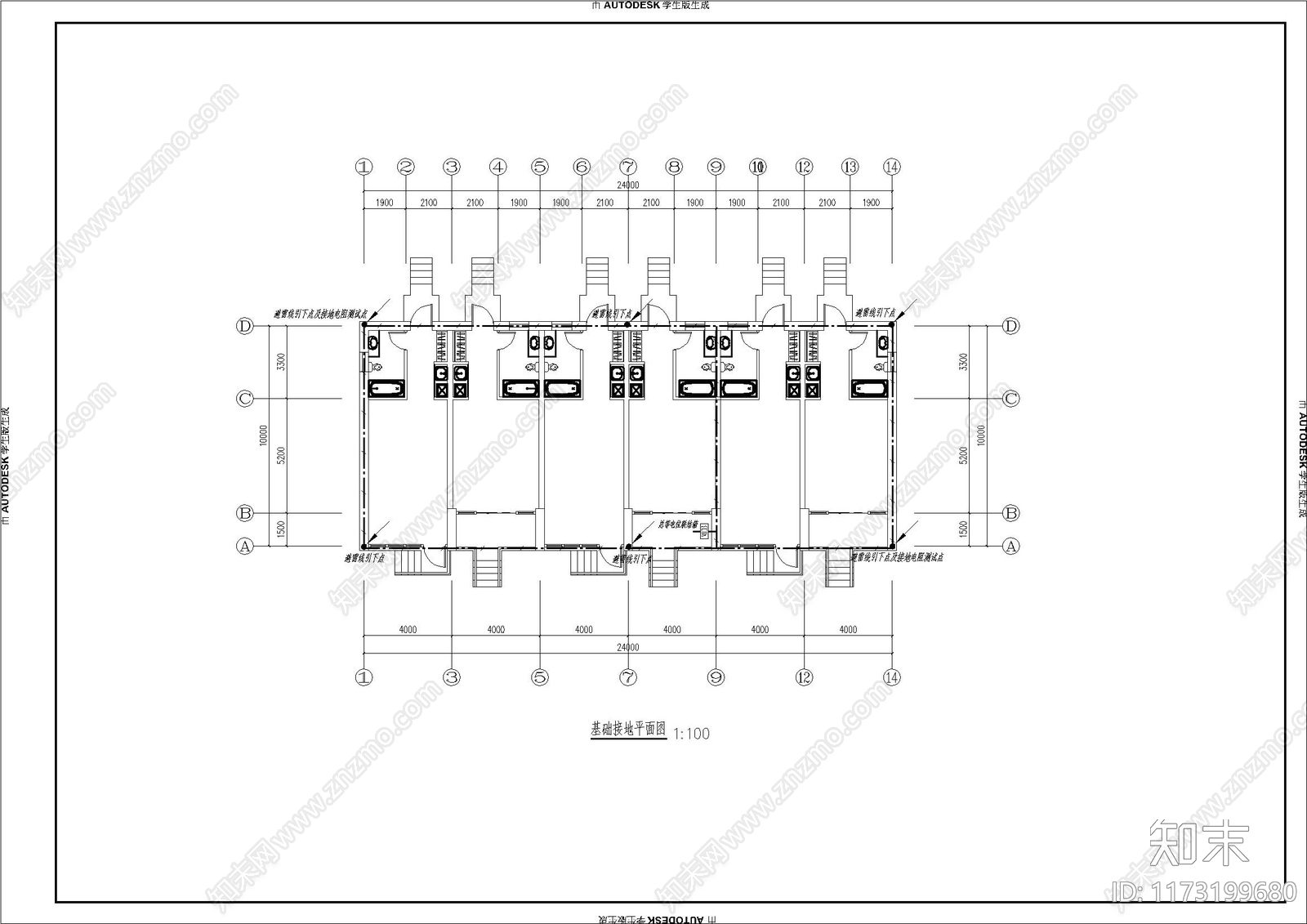 现代别墅建筑cad施工图下载【ID:1173199680】