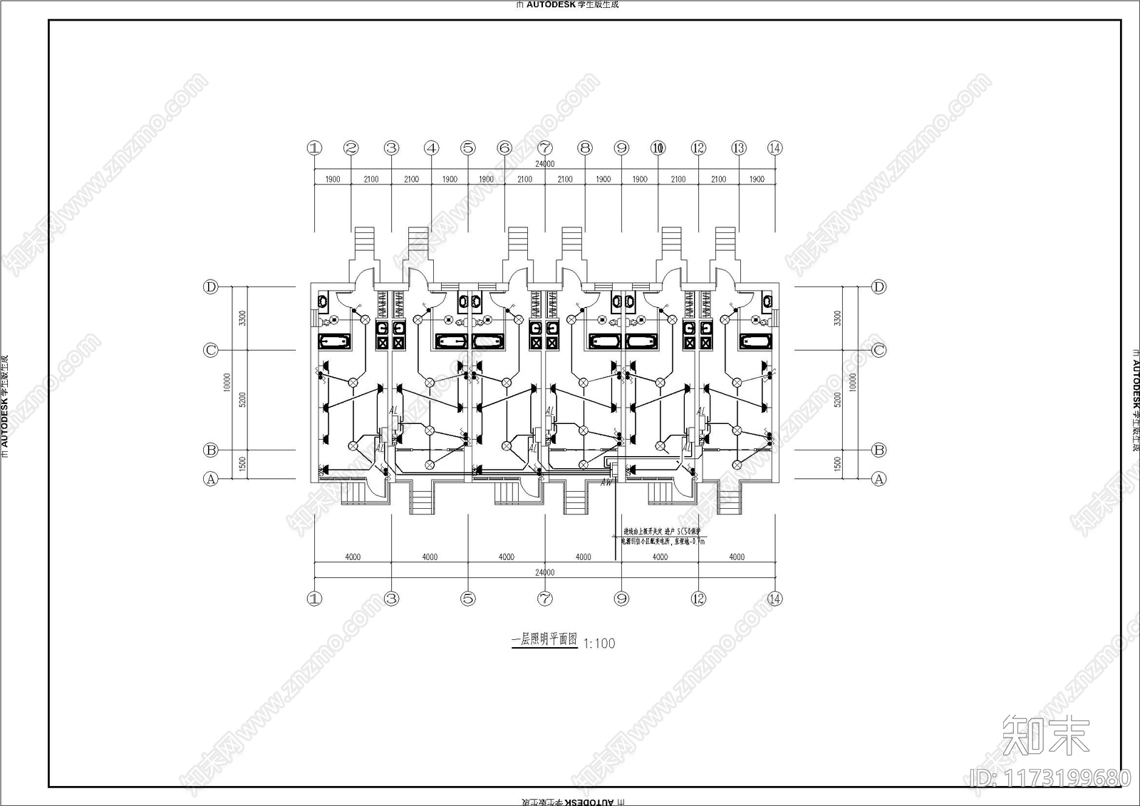 现代别墅建筑cad施工图下载【ID:1173199680】