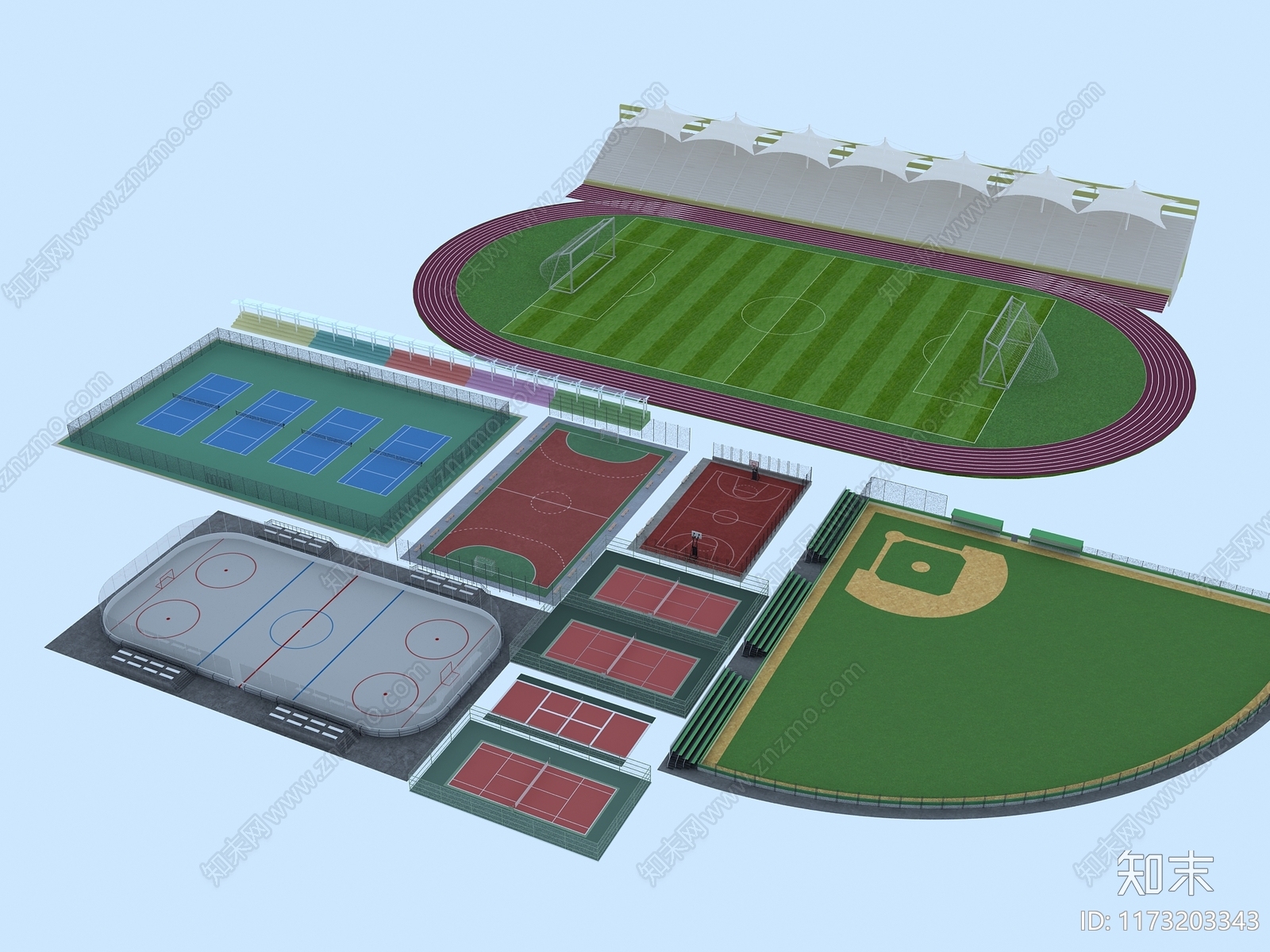 现代其他体育空间3D模型下载【ID:1173203343】