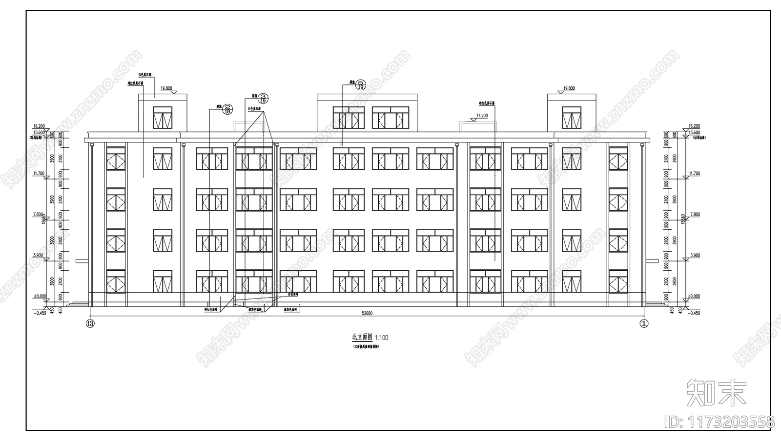 现代学校建筑cad施工图下载【ID:1173203558】