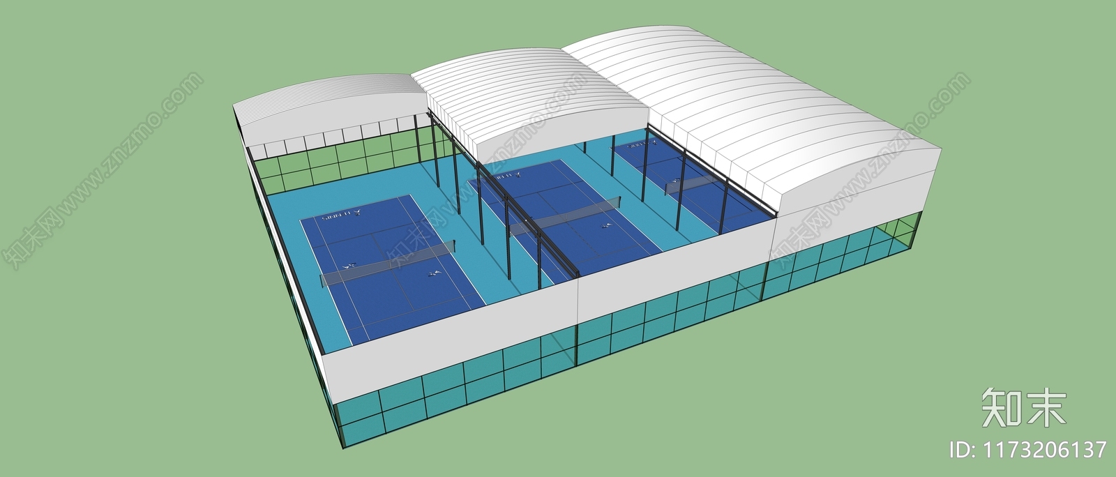 现代新中式其他球场SU模型下载【ID:1173206137】