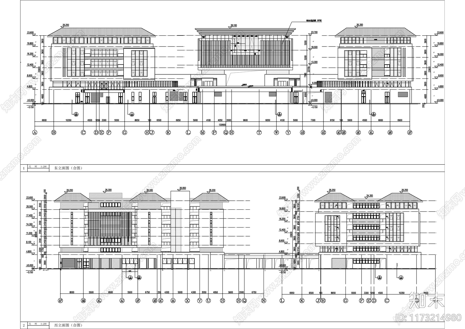 现代新中式其他建筑cad施工图下载【ID:1173214980】