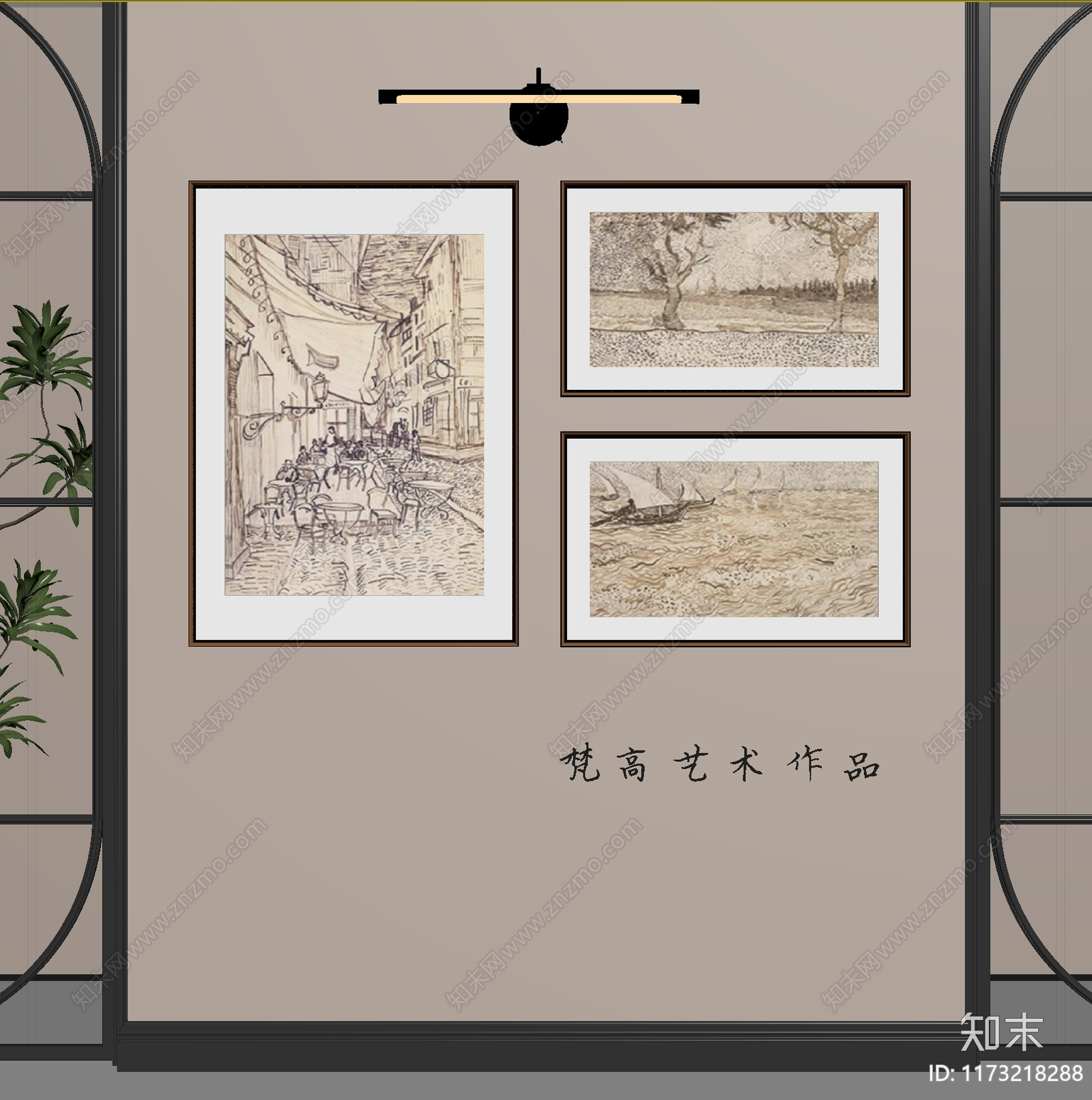 法式复古挂画SU模型下载【ID:1173218288】