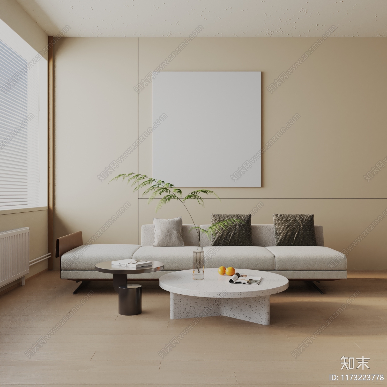 现代三人沙发3D模型下载【ID:1173223778】