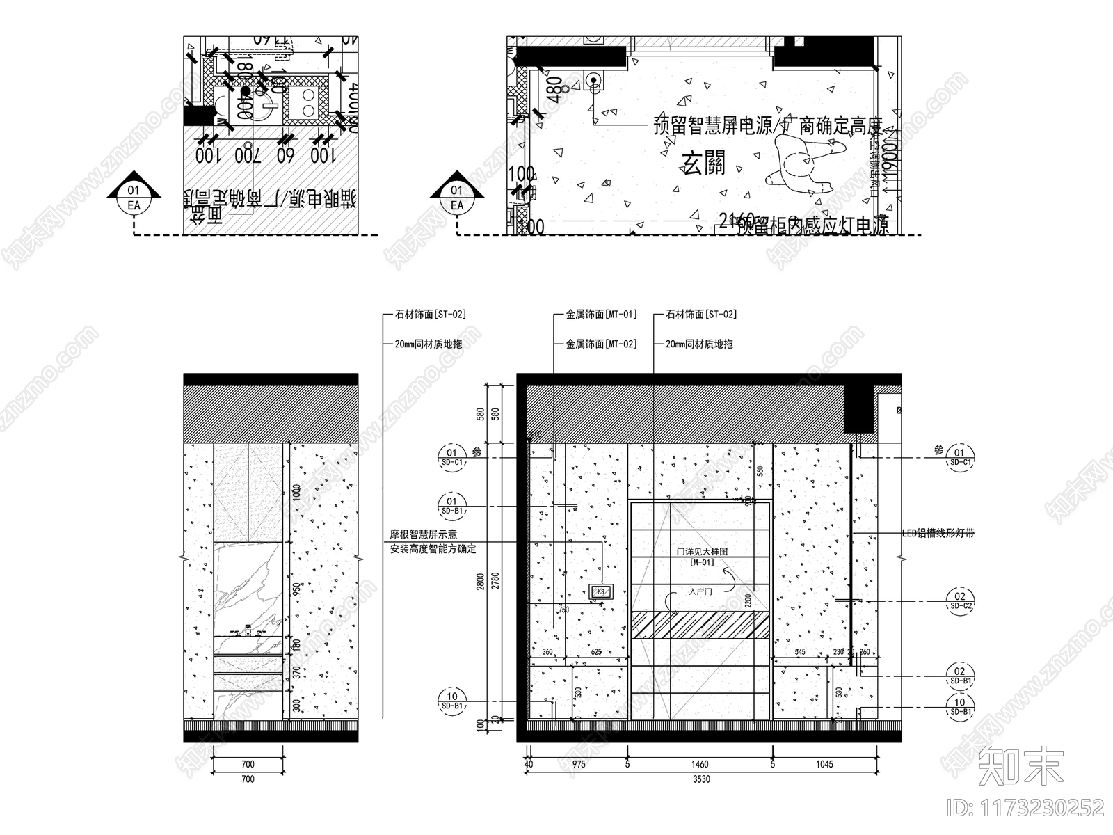 平层cad施工图下载【ID:1173230252】