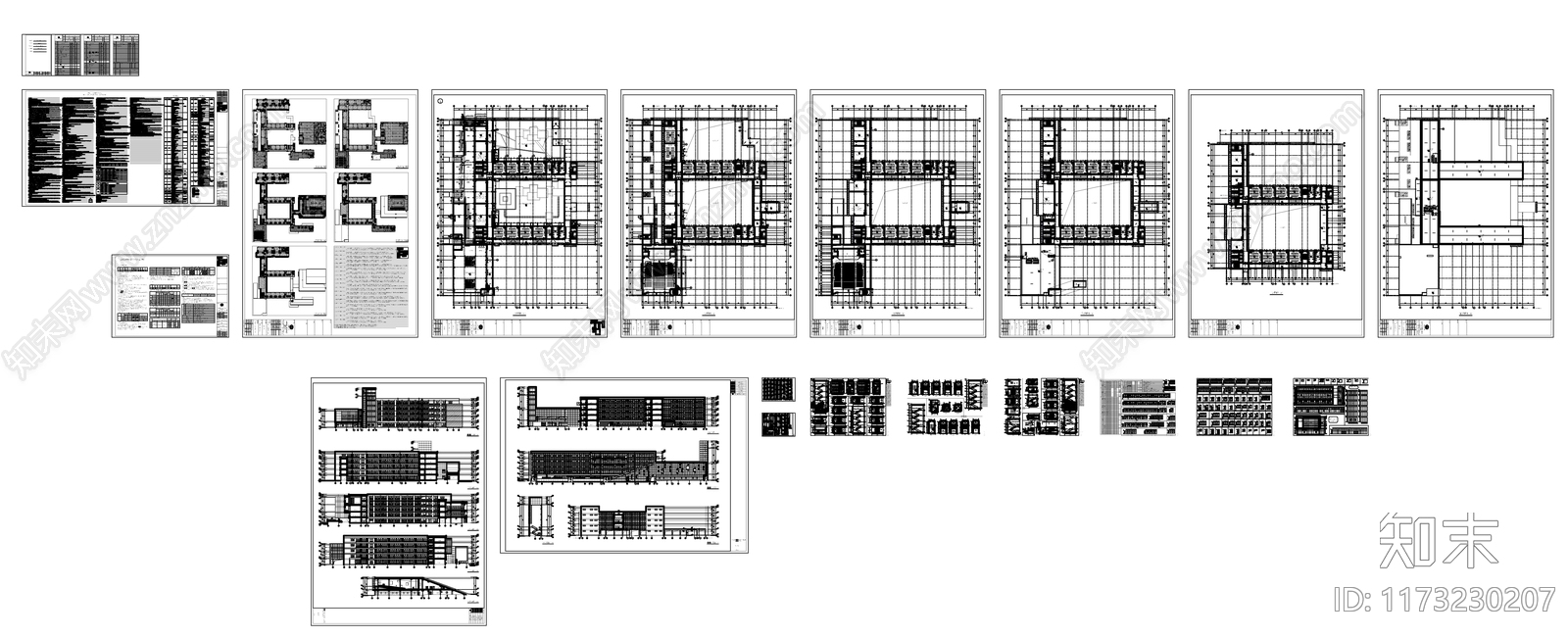 现代学校建筑cad施工图下载【ID:1173230207】