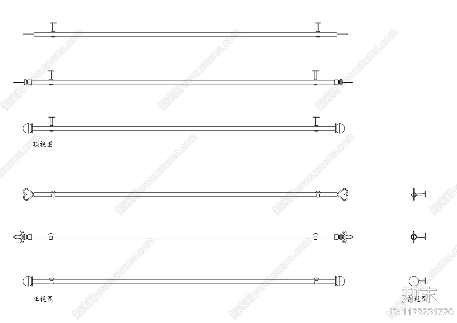 现代综合硬装构件图库施工图下载【ID:1173231720】