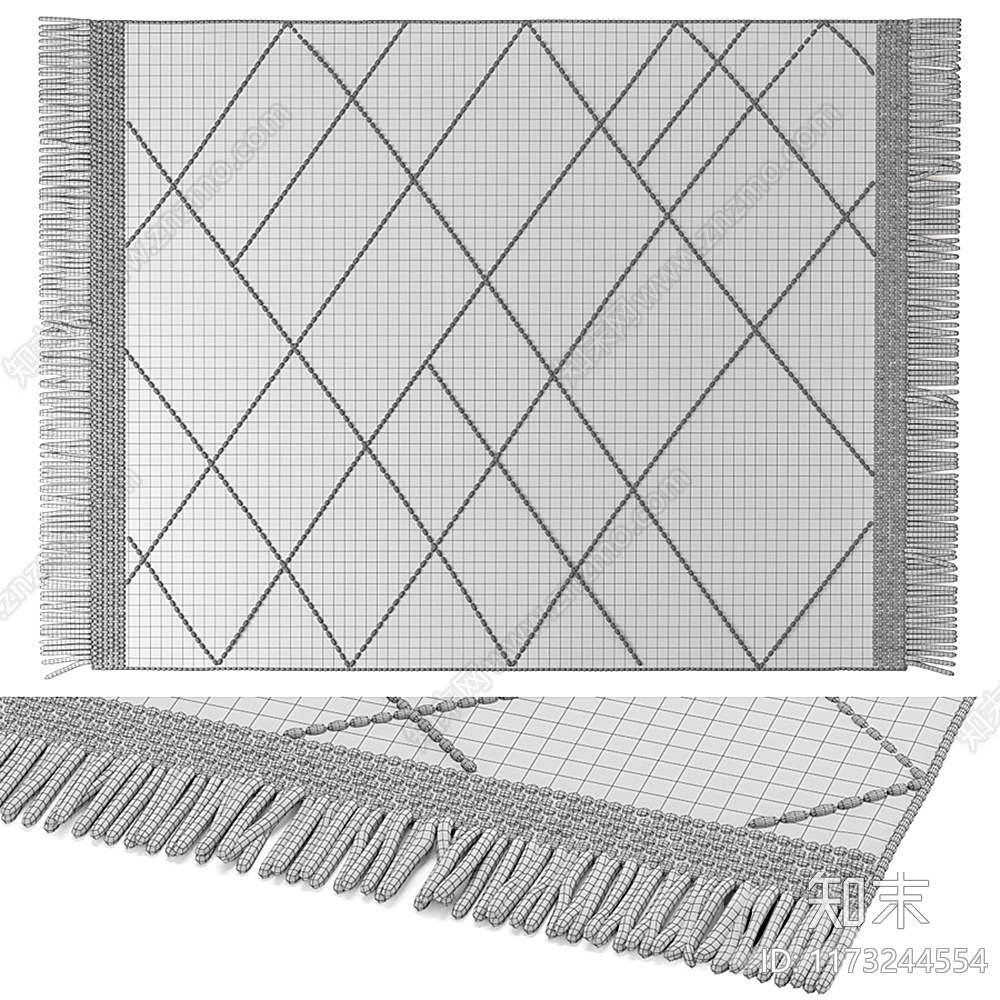 现代地毯3D模型下载【ID:1173244554】