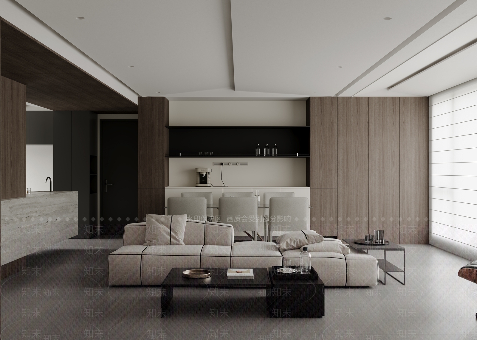现代咖啡厅3D模型下载【ID:1214776683】