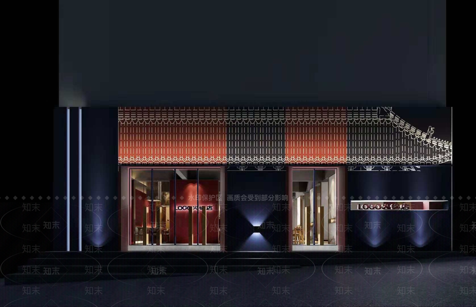 现代简约火锅店3D模型下载【ID:1173246612】