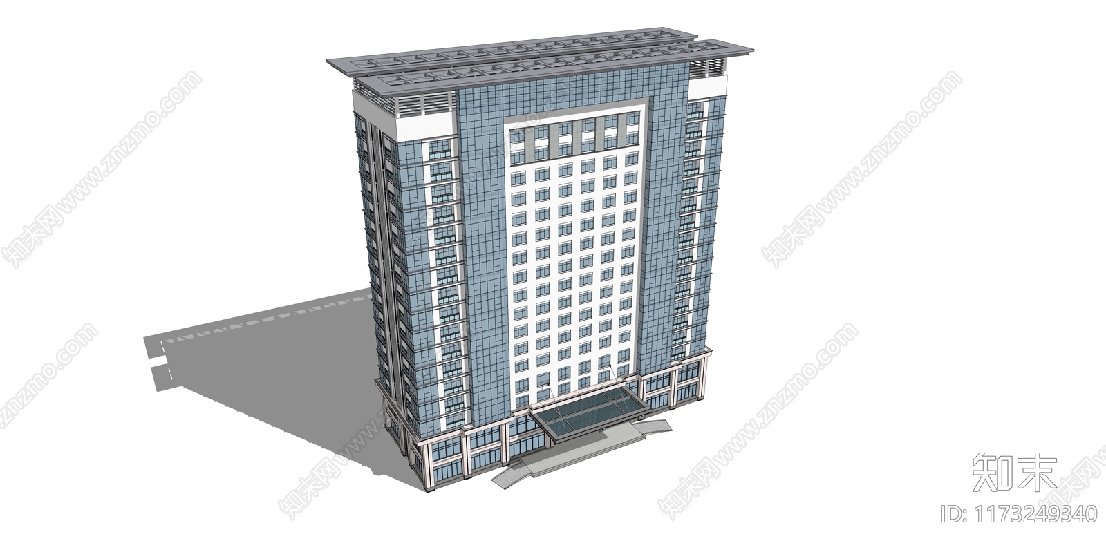 现代办公楼SU模型下载【ID:1173249340】