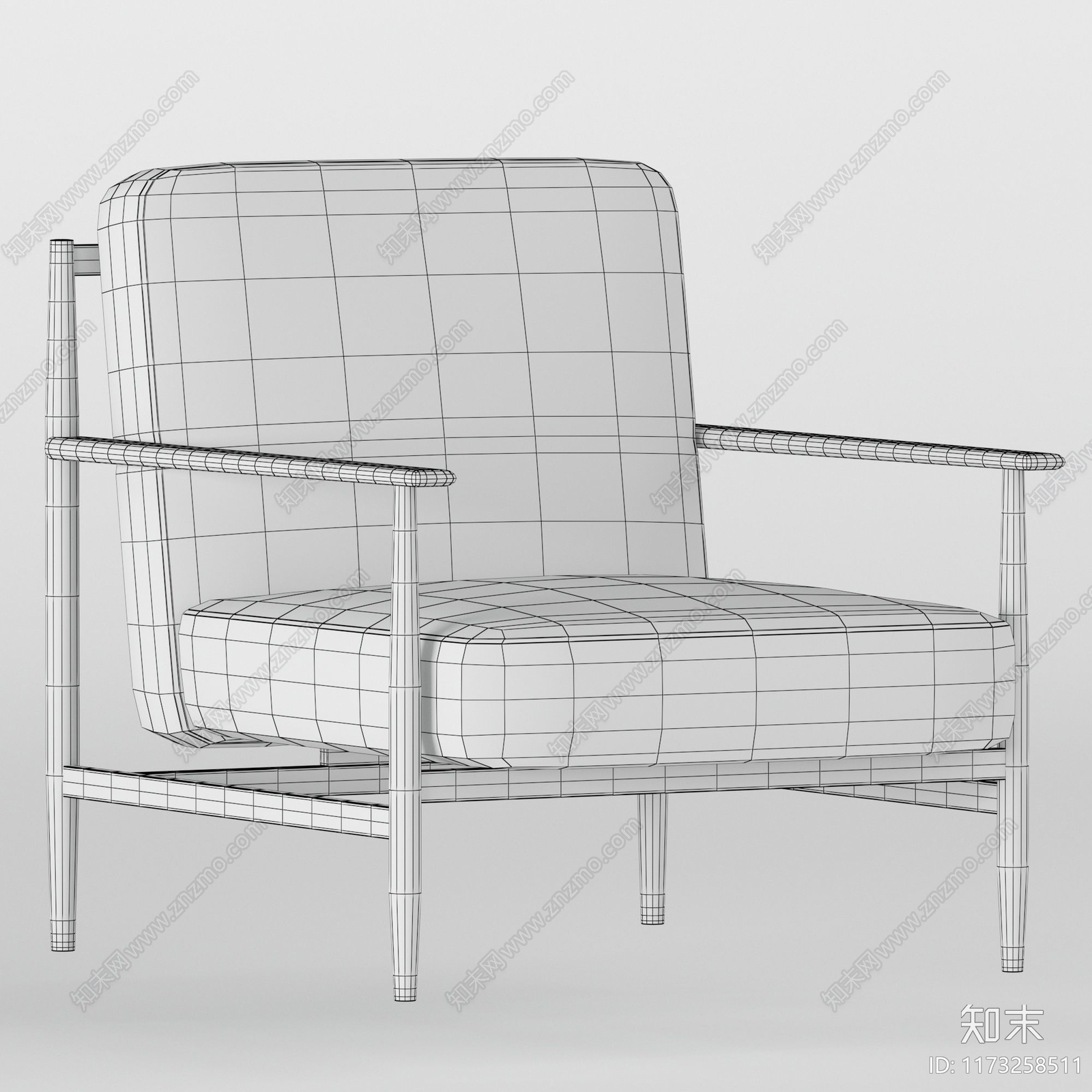 沙发凳3D模型下载【ID:1173258511】