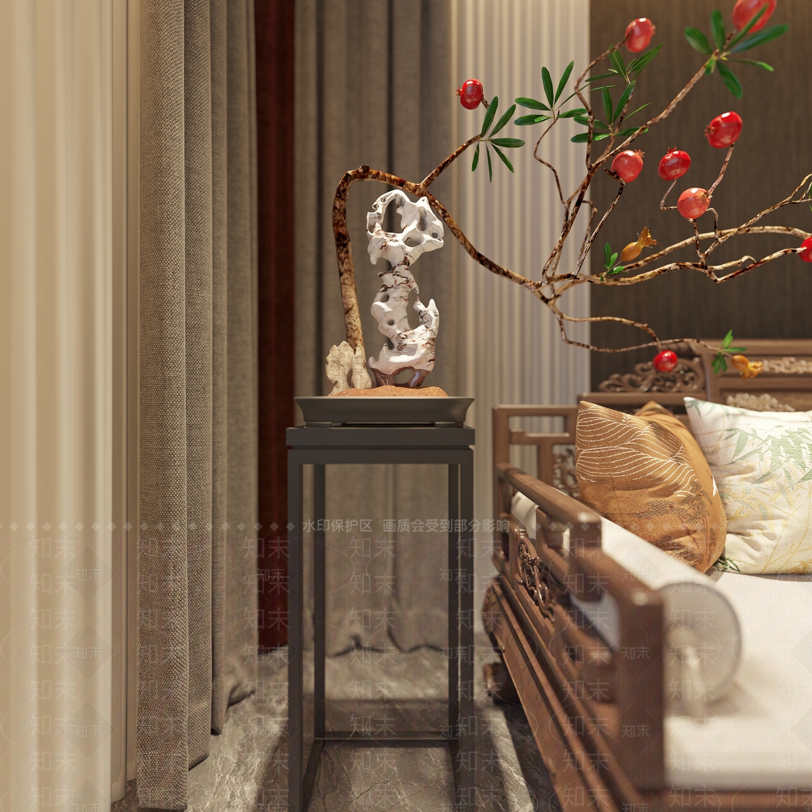 新中式包厢3D模型下载【ID:1173259412】