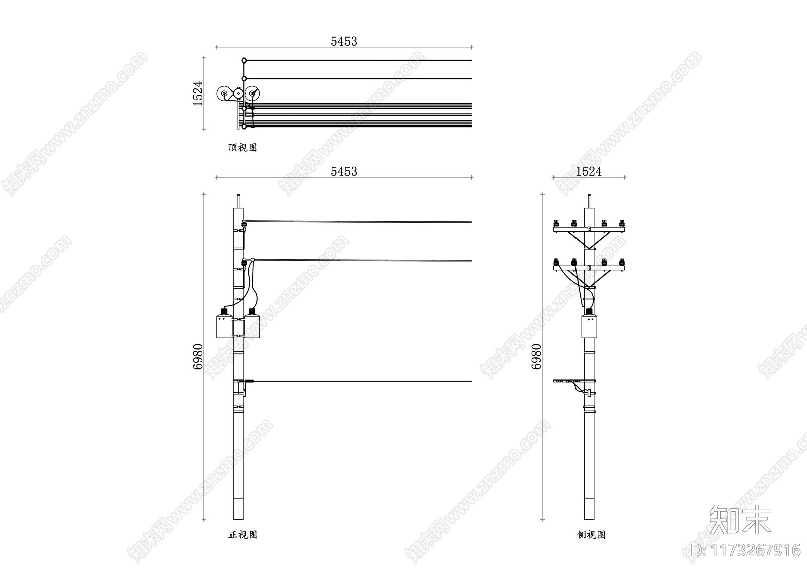 现代道路绿化施工图下载【ID:1173267916】