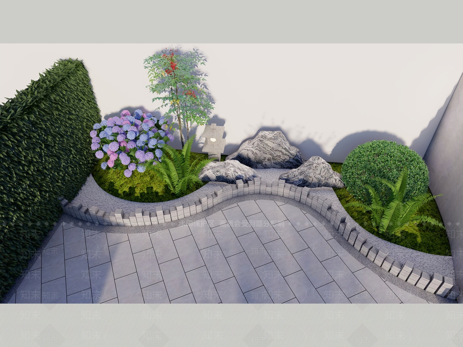现代别墅庭院SU模型下载【ID:1173268005】