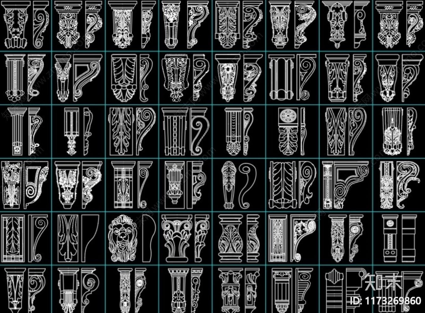 欧式其他图库施工图下载【ID:1173269860】