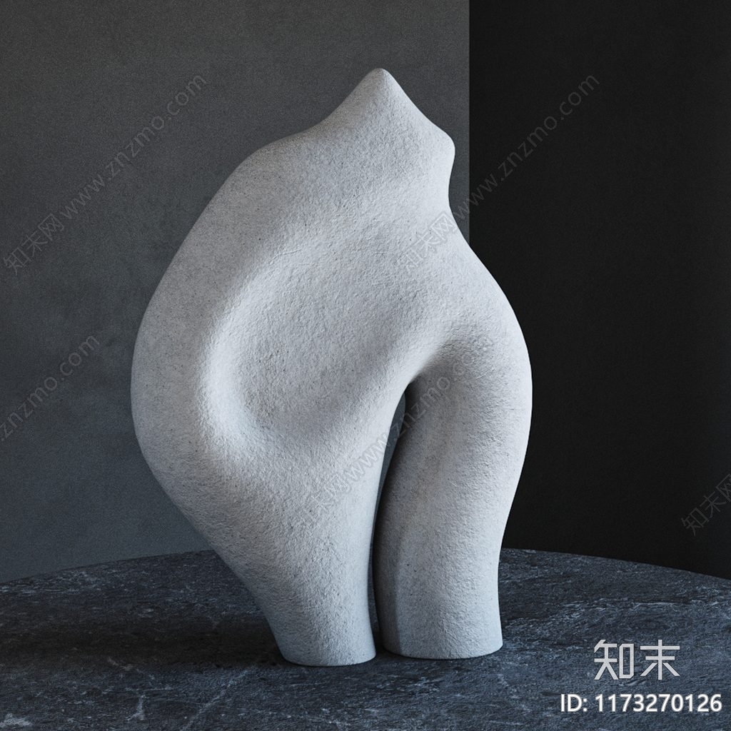 现代雕塑摆件3D模型下载【ID:1173270126】