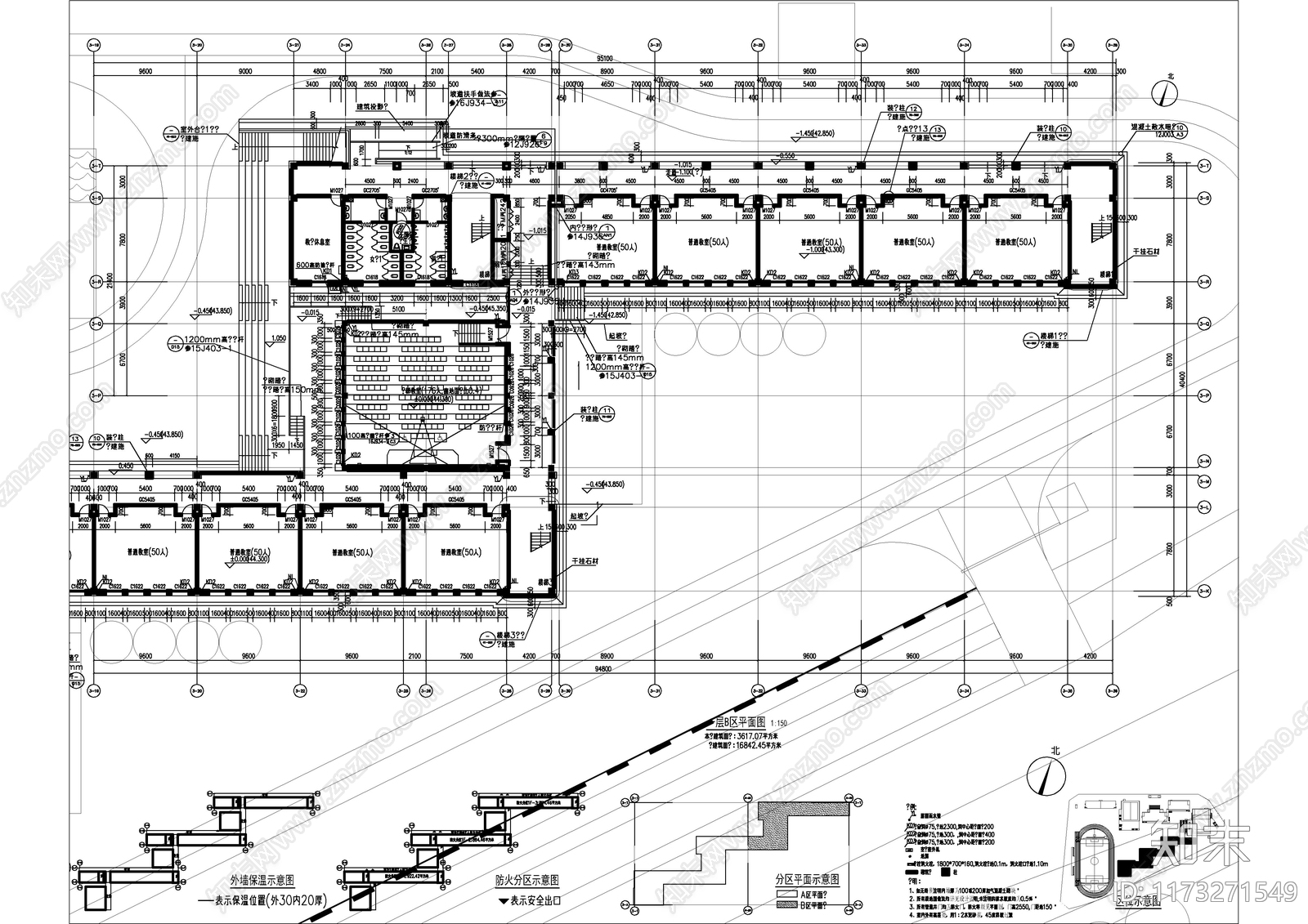 现代学校建筑cad施工图下载【ID:1173271549】