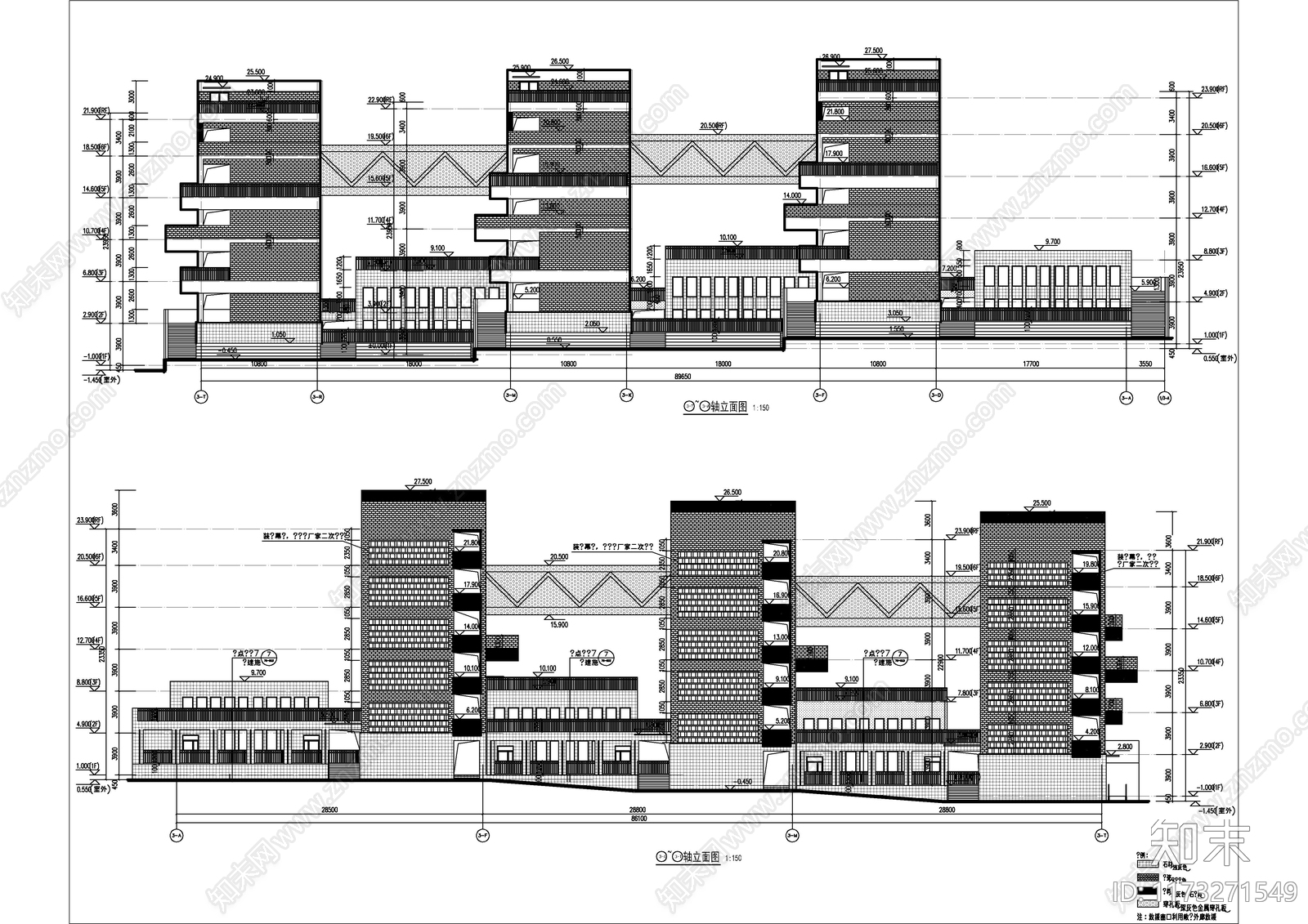 现代学校建筑cad施工图下载【ID:1173271549】
