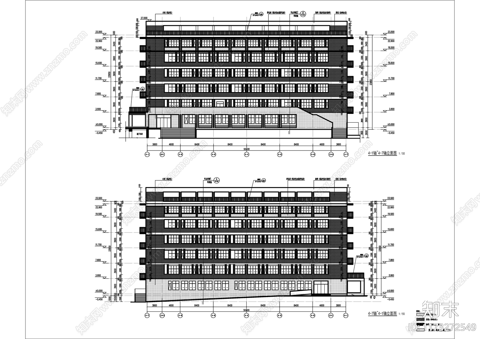 现代学校建筑cad施工图下载【ID:1173272549】