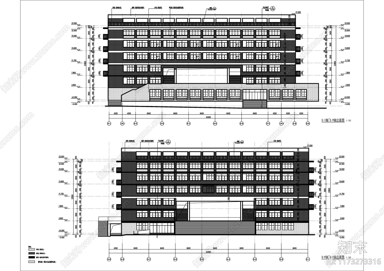 现代学校建筑cad施工图下载【ID:1173273316】