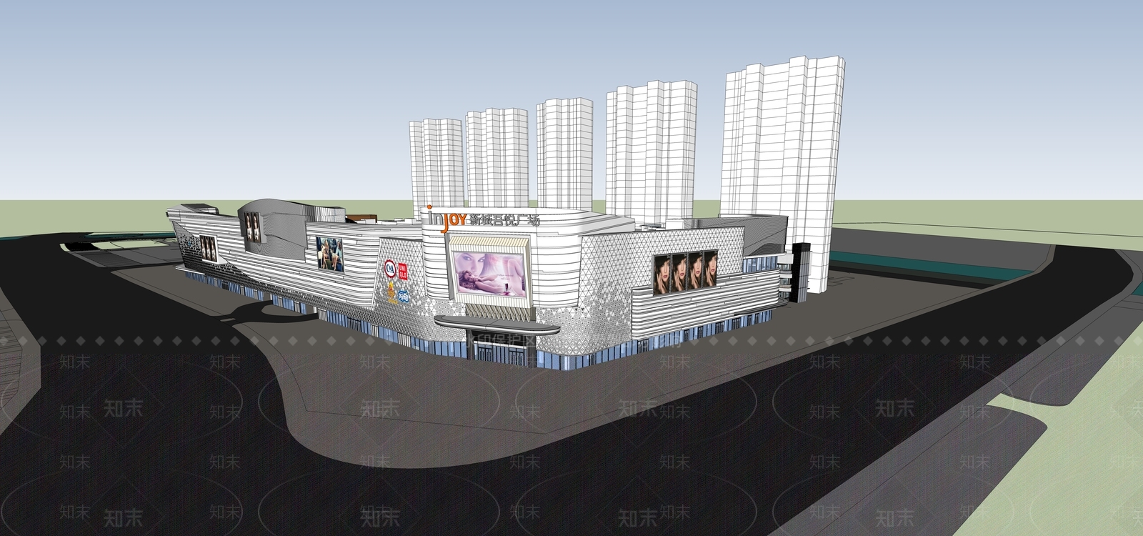 现代其他商业建筑SU模型下载【ID:1173279825】