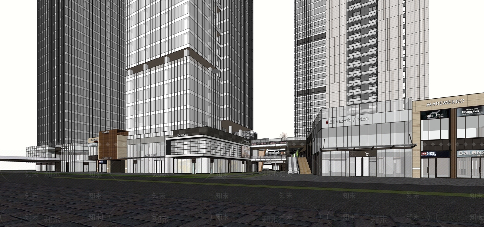 现代其他商业建筑SU模型下载【ID:1173279878】