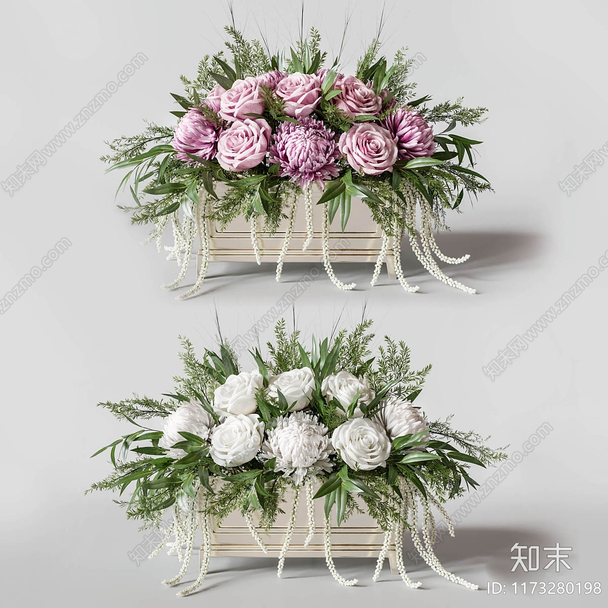 现代简欧花艺3D模型下载【ID:1173280198】