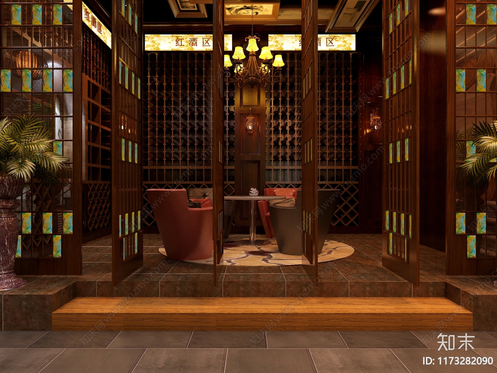 美式复古烟酒店3D模型下载【ID:1173282090】