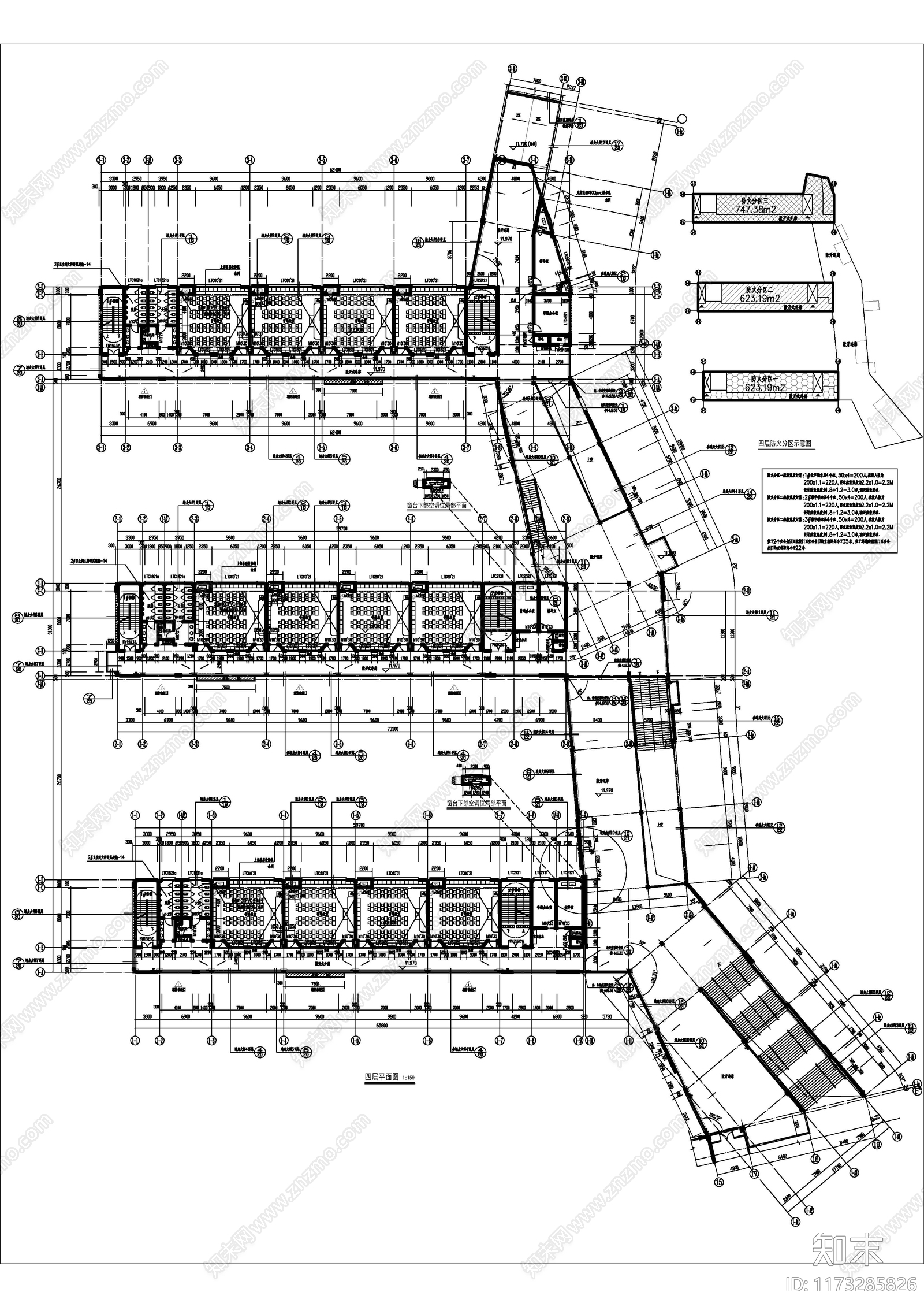 现代学校建筑cad施工图下载【ID:1173285826】