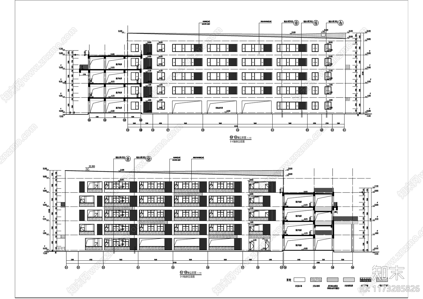 现代学校建筑cad施工图下载【ID:1173285826】