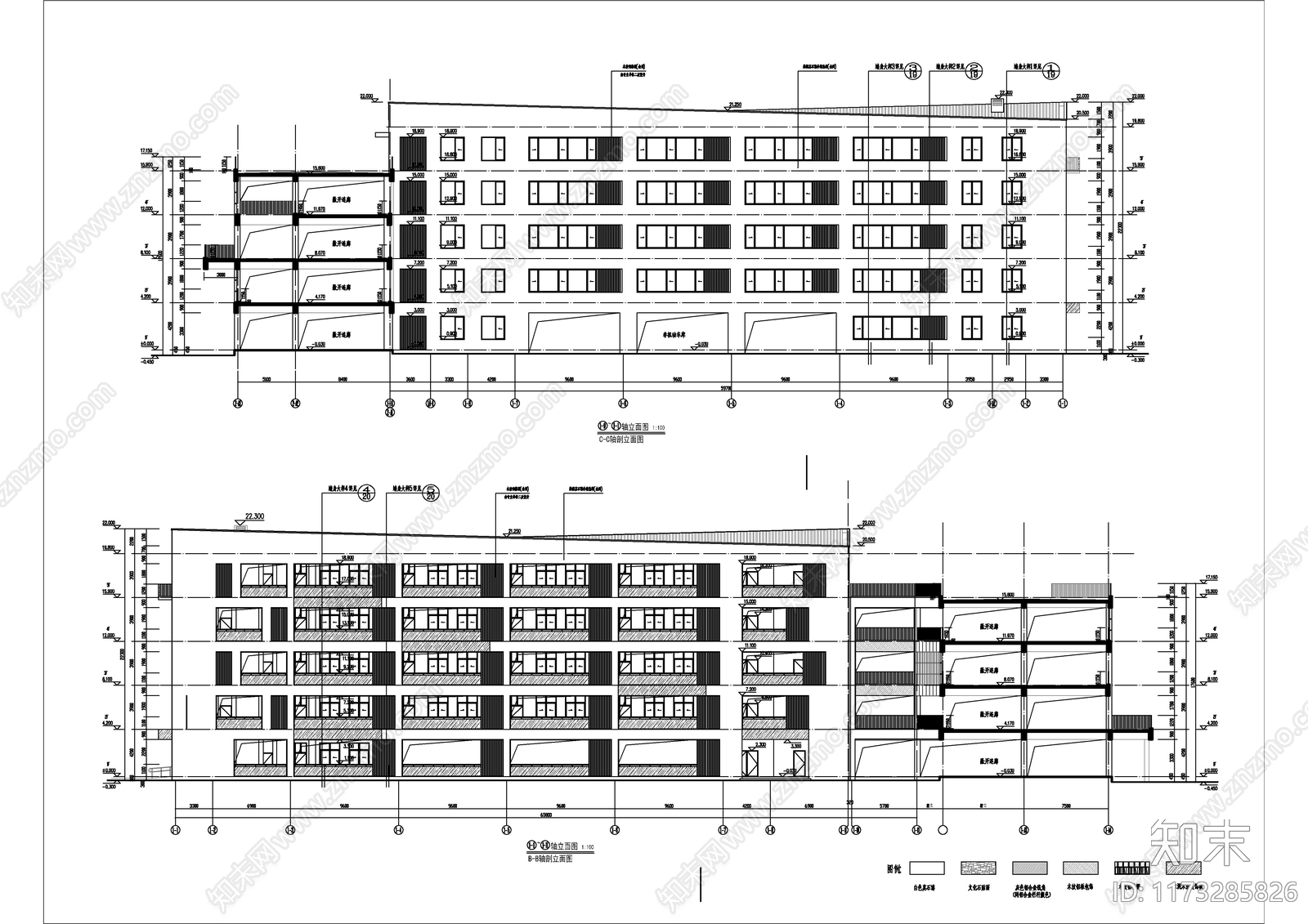 现代学校建筑cad施工图下载【ID:1173285826】