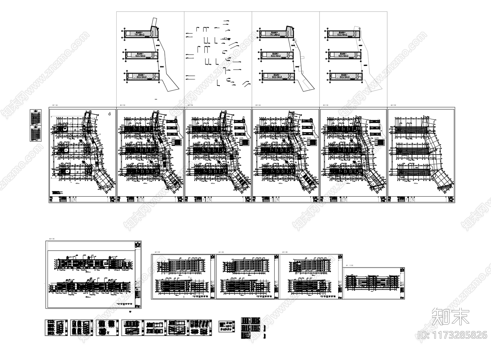 现代学校建筑cad施工图下载【ID:1173285826】