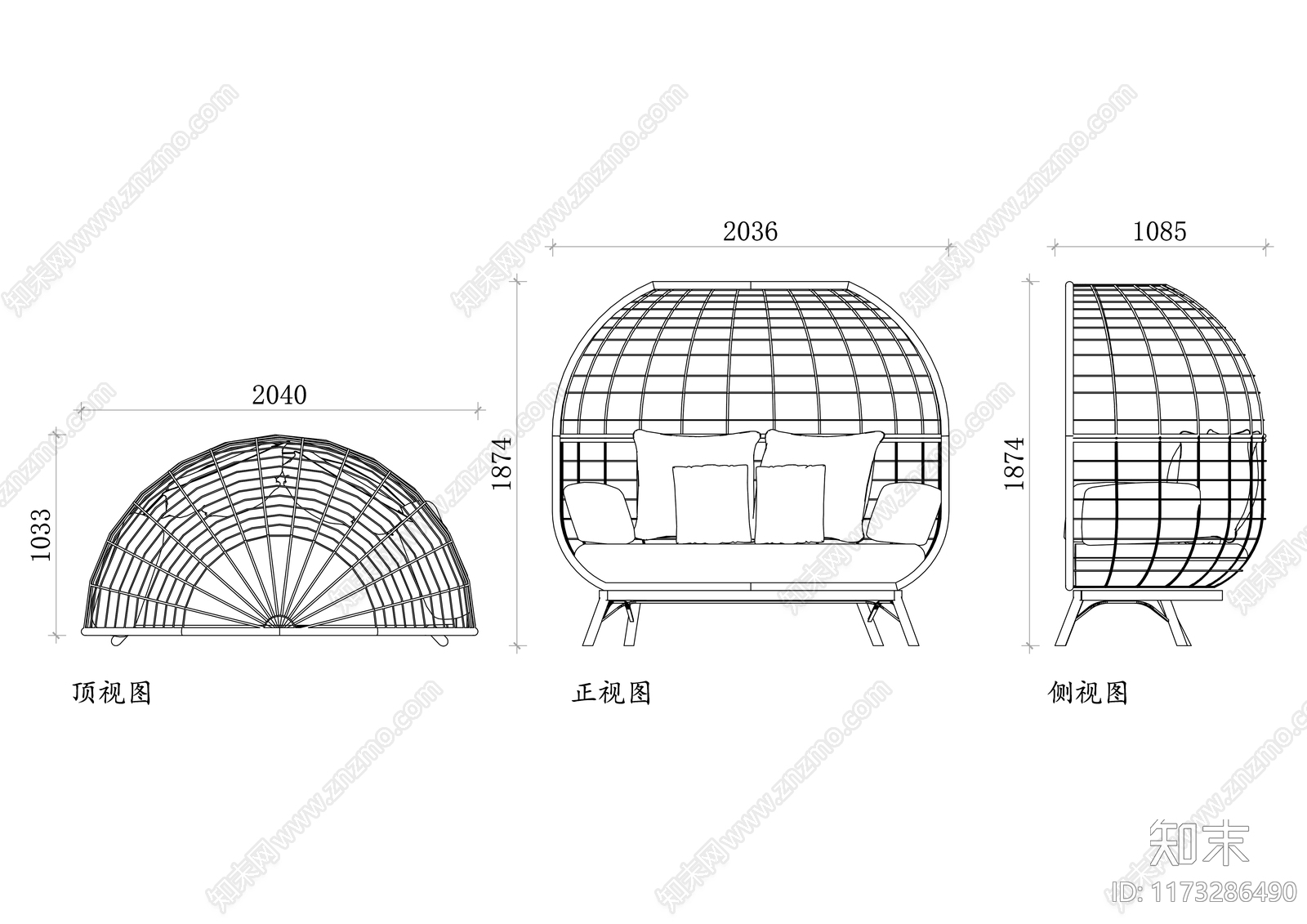 现代西餐厅cad施工图下载【ID:1173286490】