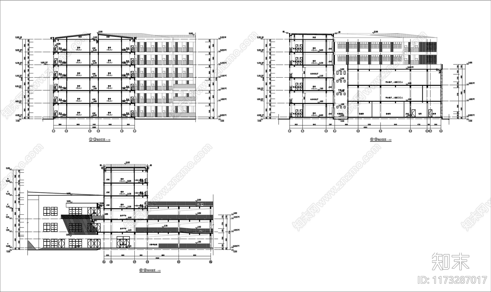 现代其他居住建筑cad施工图下载【ID:1173287017】