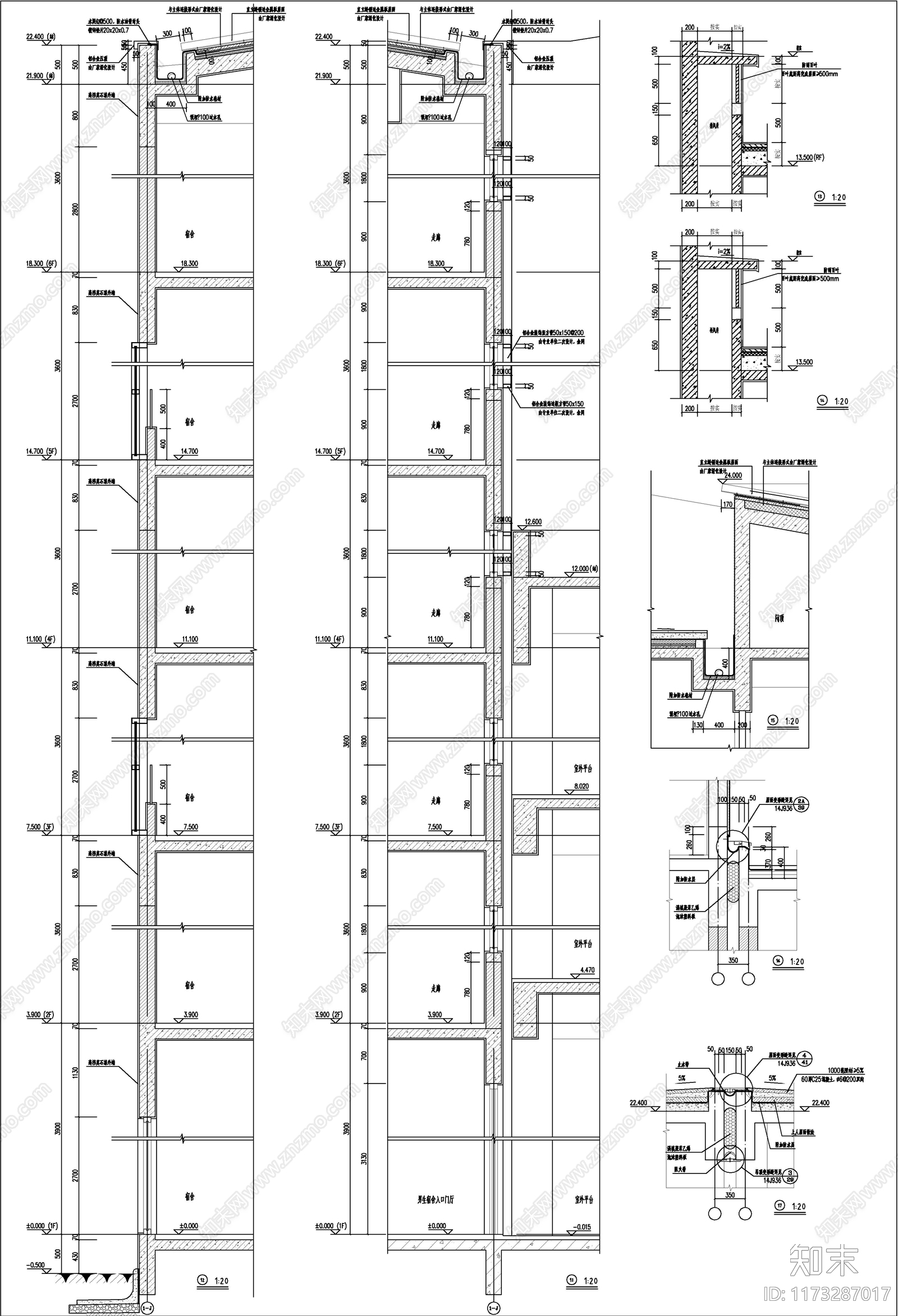 现代其他居住建筑cad施工图下载【ID:1173287017】