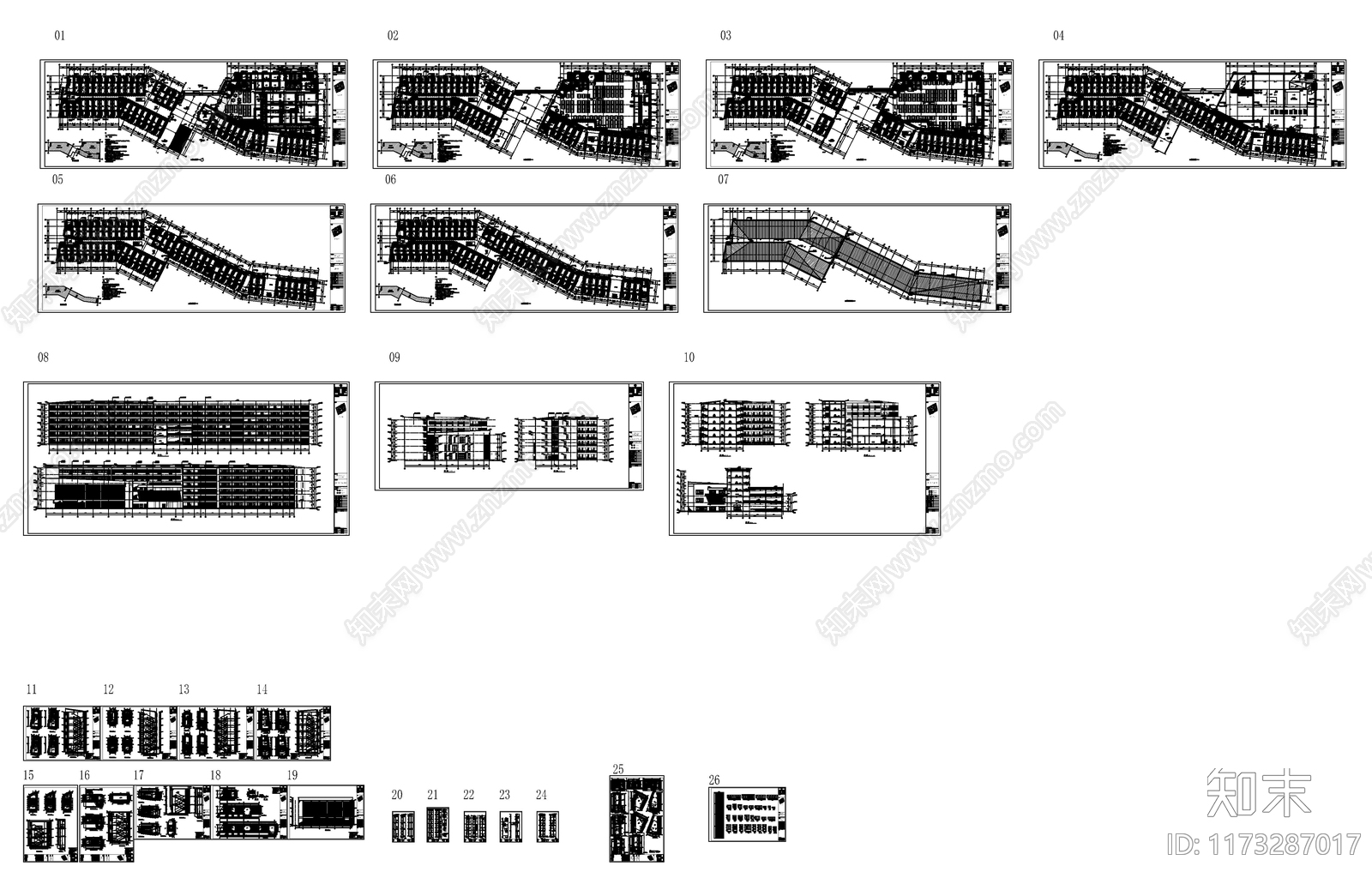 现代其他居住建筑cad施工图下载【ID:1173287017】