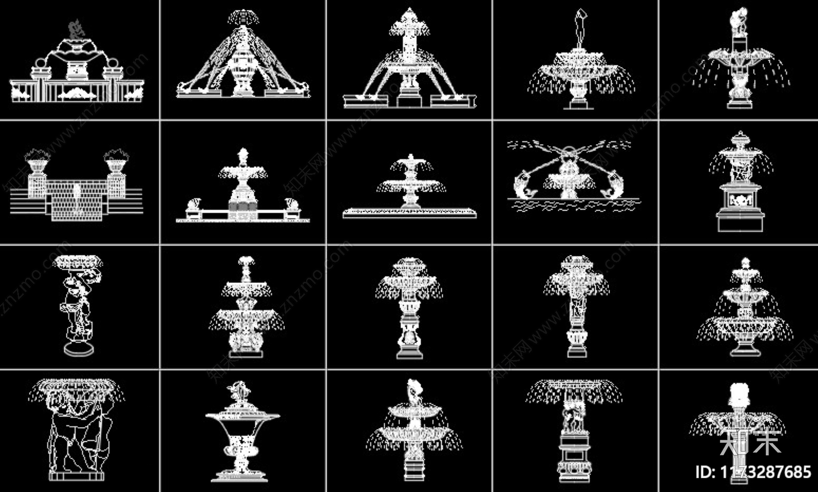 欧式综合景观图库施工图下载【ID:1173287685】